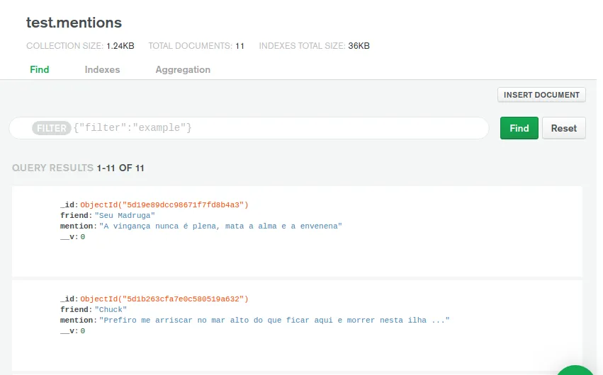 Imagem do Atlas e os IDs das minhas menções