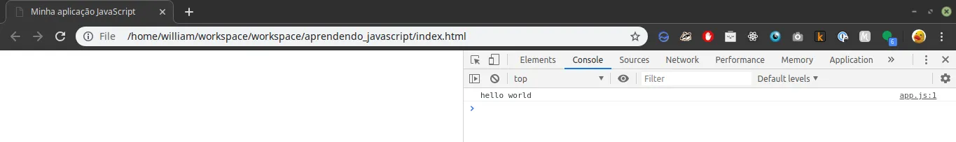 Hello World no Chrome