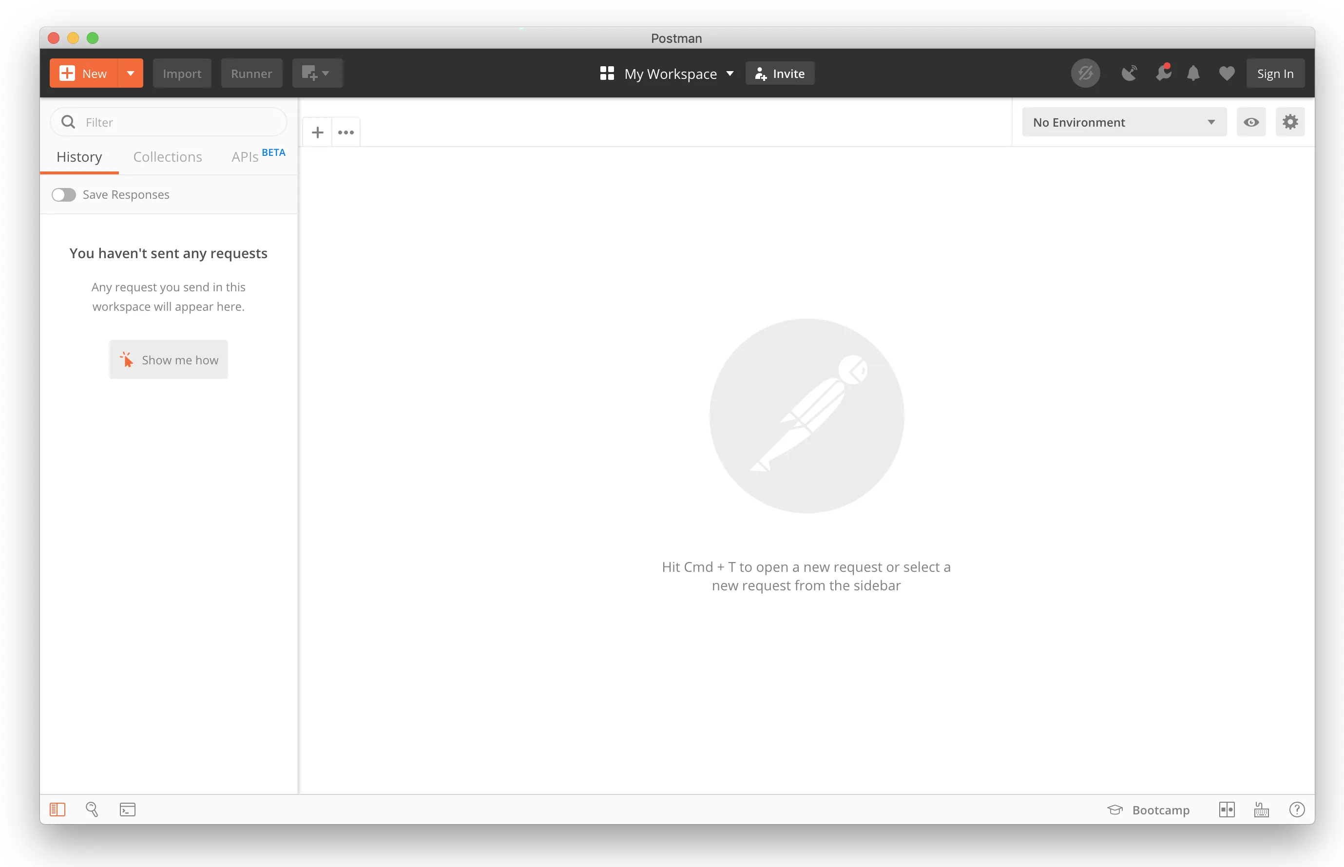 Interface do Postman